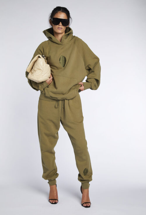 Embroidered Shell sweatpants ARMY - Image 7