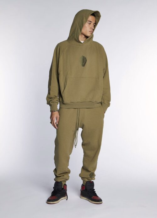 Embroidered Shell sweatpants ARMY - Image 3